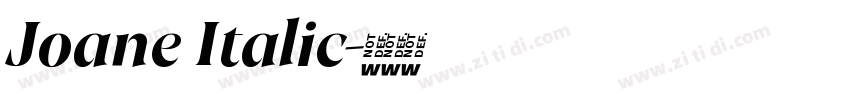 Joane Italic字体转换